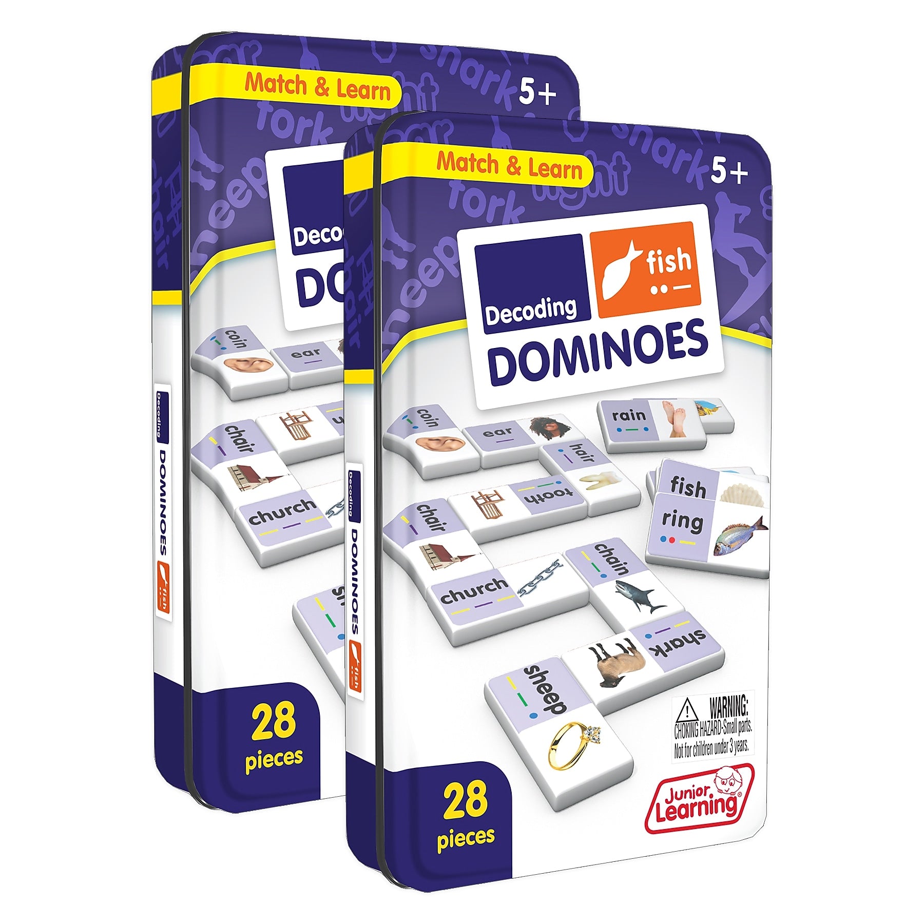Junior Learning Decoding Match & Learn Dominoes, 2/Bundle (JRL670-2)