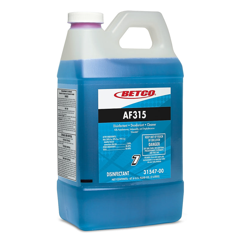 Betco AF315 Disinfecting Cleaner, Citrus Floral Scent, 2L, 4/Carton (BET3154700)