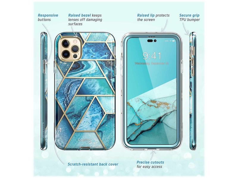 i-Blason Cosmo Ocean Blue Case for iPhone 14 Pro Max (iPhone2022Pro-6.7-Cosmo-SP-Ocean)