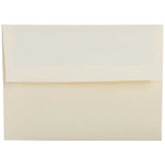 JAM Paper A2 Booklet Envelope 4 3/8" x 5 3/4", Natural White Linen, 100/Pack (99761d)