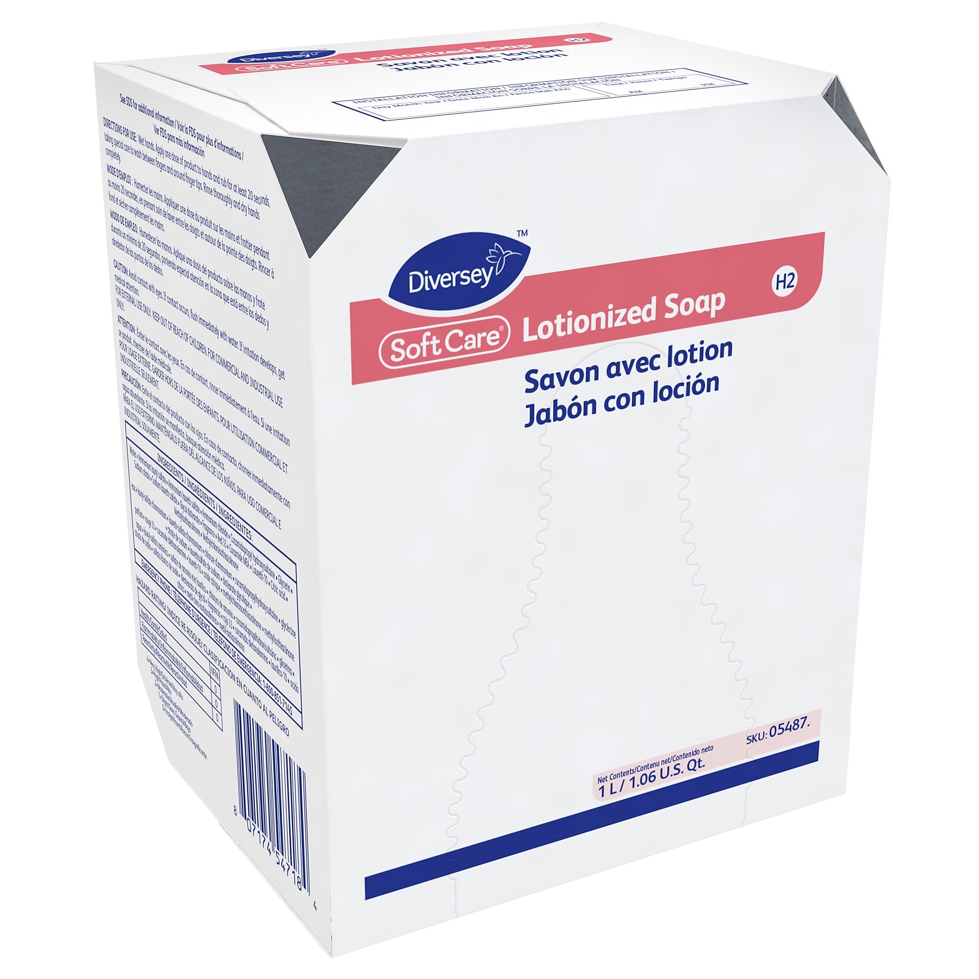 Soft Care Lotionized Hand Soap, 1 Liter, 12/Carton (DVO05487)