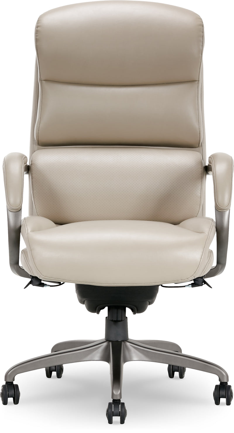 La-Z-Boy Aberdeen Bonded Leather Executive Chair, Beige (LF51122)