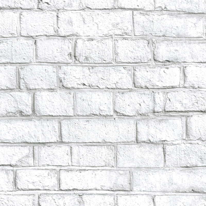 York Wallcoverings White Brick Peel and Stick Wallpaper (RMK11237WP)