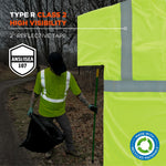 GloWear 8289-ECO High Visibility Short Sleeve T-Shirt, ANSI Type R Class 2, Lime, 2X, (21536)