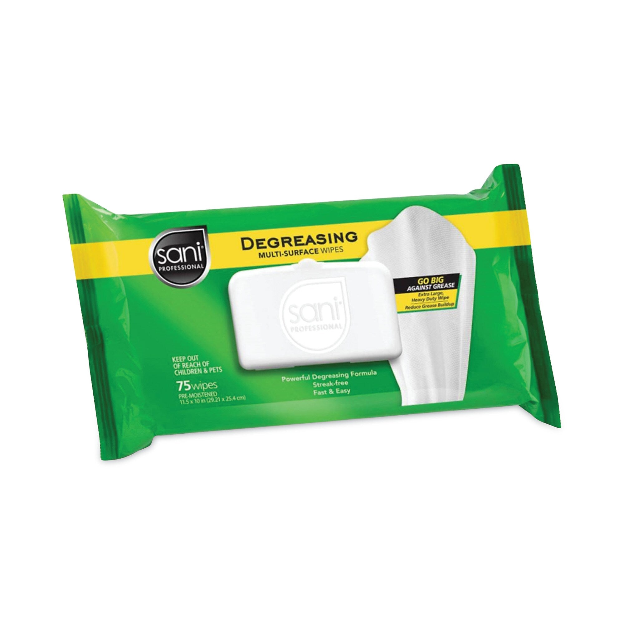 Sani Professional Disinfecting Wipes, Floral Scent, White, Wipes/Pack, 9 Packs/Carton