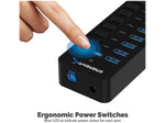 Sabrent 10-Port USB 3.0 Hub, Black (HB-BU10)