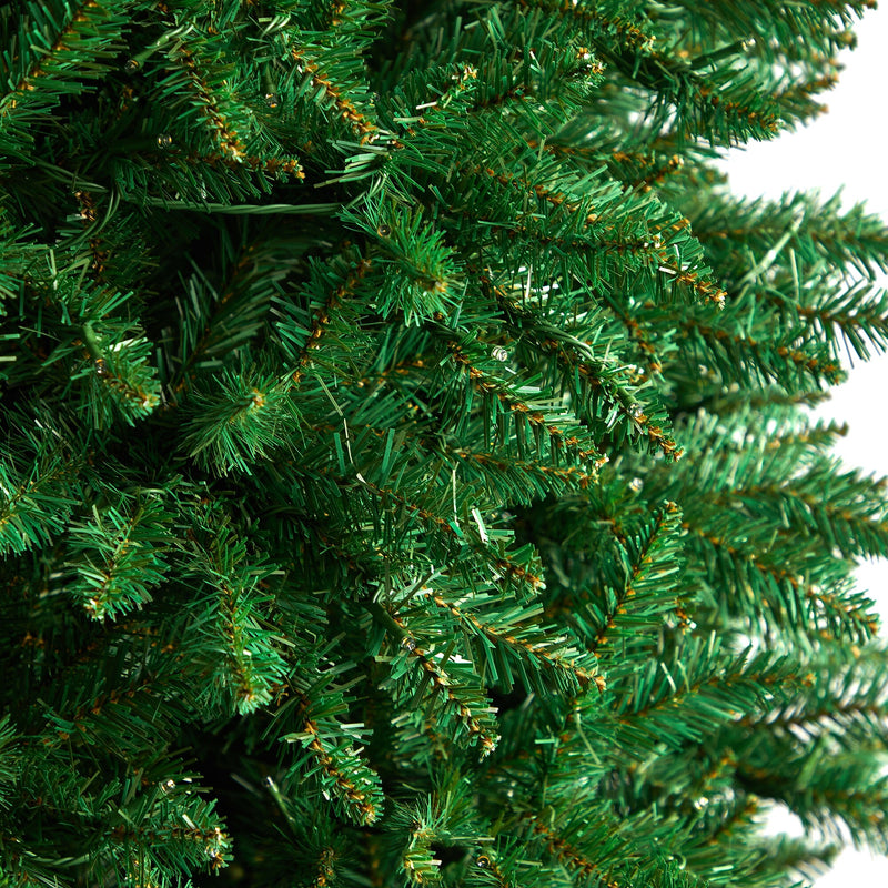 Nearly Natural 12-ft Slim Green Mountain Pine Artificial Christmas Tree with 1100 Clear LED Lights and 3235 Tips (T3330)
