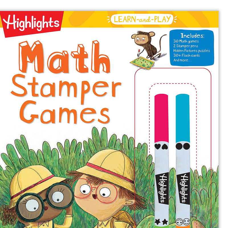 Highlights Learn-and-Play Math Stamper Games Activity Book