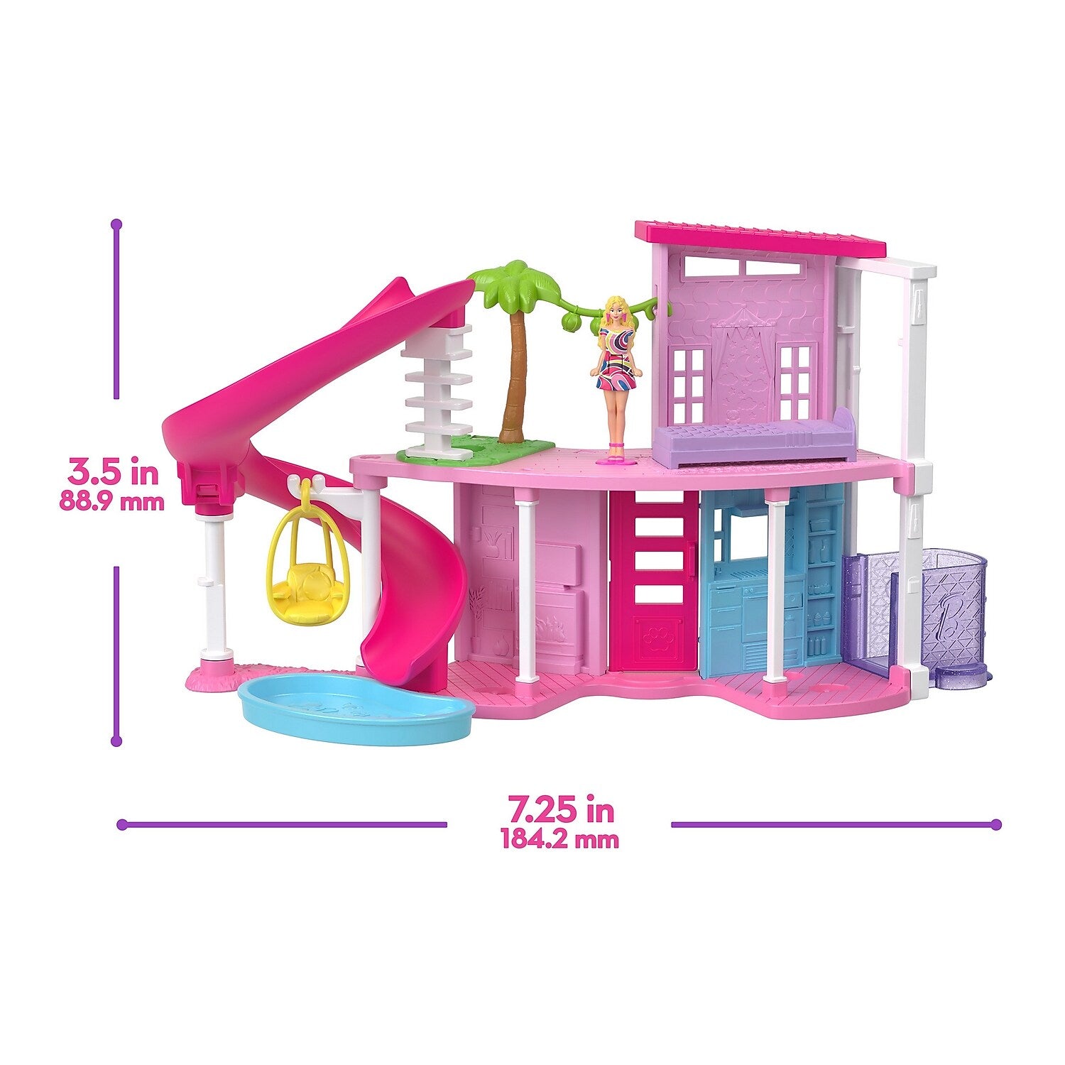 Mattel Barbie Plastic Mini Barbieland Doll House Playsets, 4/Pack (HYF45-CASE)