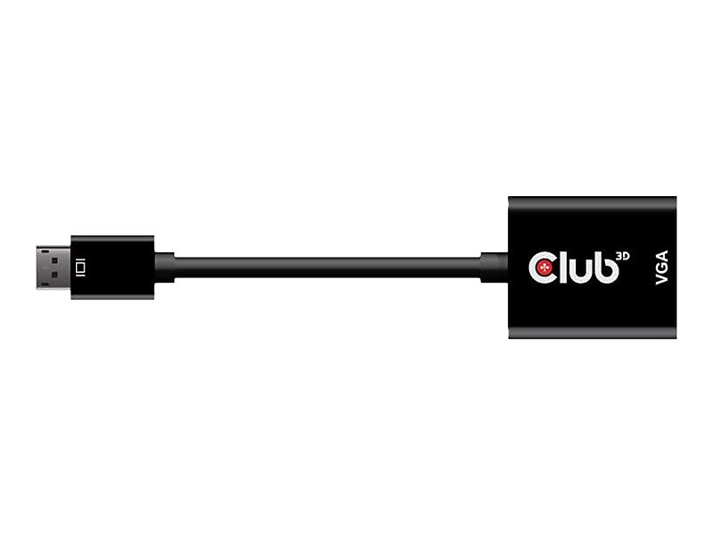 Club 3D 0.75' Display Port to SVGA Audio/Video Monitor Cable, Black (CAC-2013)