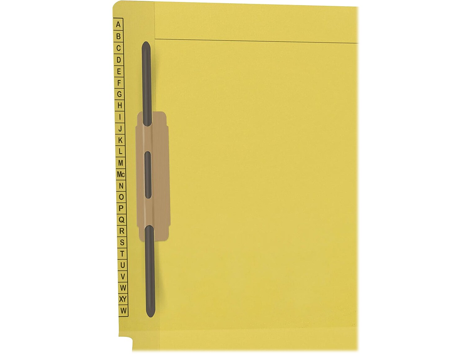 Medical Arts Press Kardex Reinforced End Tab File Folder, Straight Cut, Letter-Size, Yellow, 50/Box (F1180-YLW)