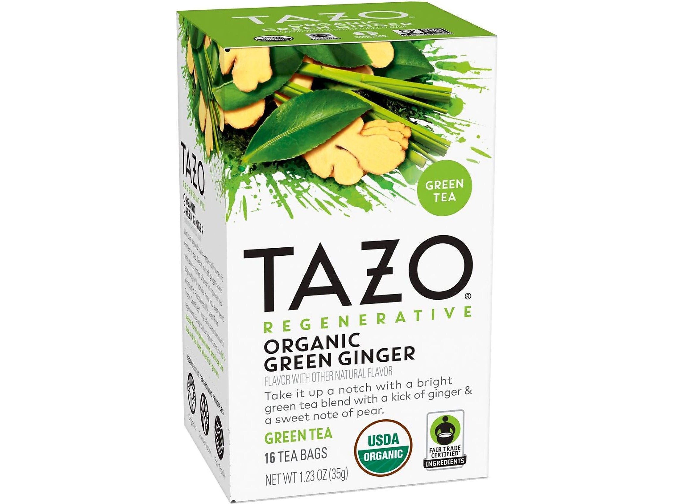Tazo Green Ginger Green Tea Bag, 1.23 Oz., 16/Box (10794522003560)
