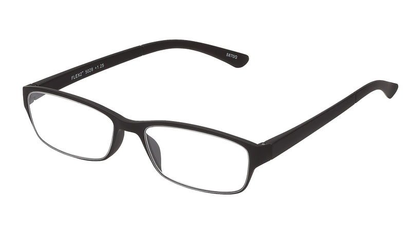 SAV Flex 2 +1.75 Reading Glasses, Black (E5028)