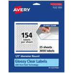 Avery Laser/Inkjet Round Multipurpose Labels, 0.5" Dia., 3850 Labels/Pack (94503)