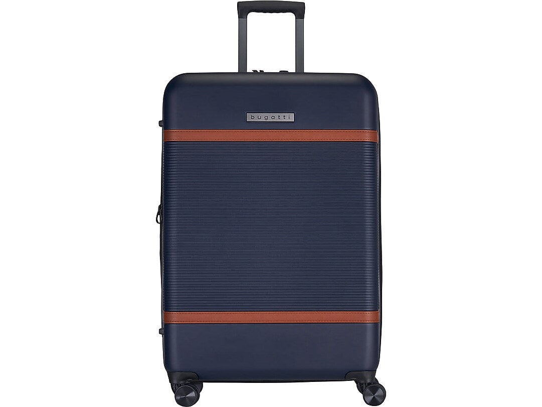 Bugatti Wellington 30" Hardside Suitcase, 8-Wheeled Spinner, TSA Checkpoint Friendly, Navy (HLG5128-Navy)