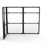 VersaDesk WorkNest 66"H x 79.5"W L-Shaped Cubicle Panel Workstation, Black (WNCL-7248-B)