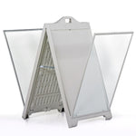 Azar Poster Holder, 26.77" x 44.7", Vertical, A-Frame, White, Plastic (300244-WHT)
