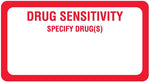 Drug Sensitivity Alert Label, 3" x 1-5/8"