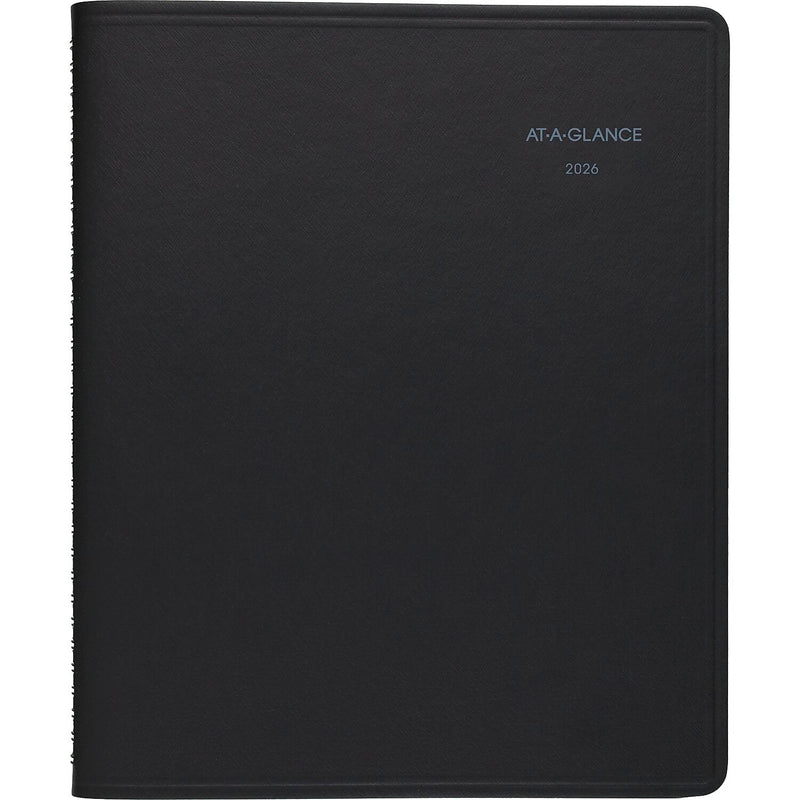 2026 AT-A-GLANCE QuickNotes 8" x 10" Weekly & Monthly Appointment Book, Faux Leather Cover, Black (76-01-05-26)