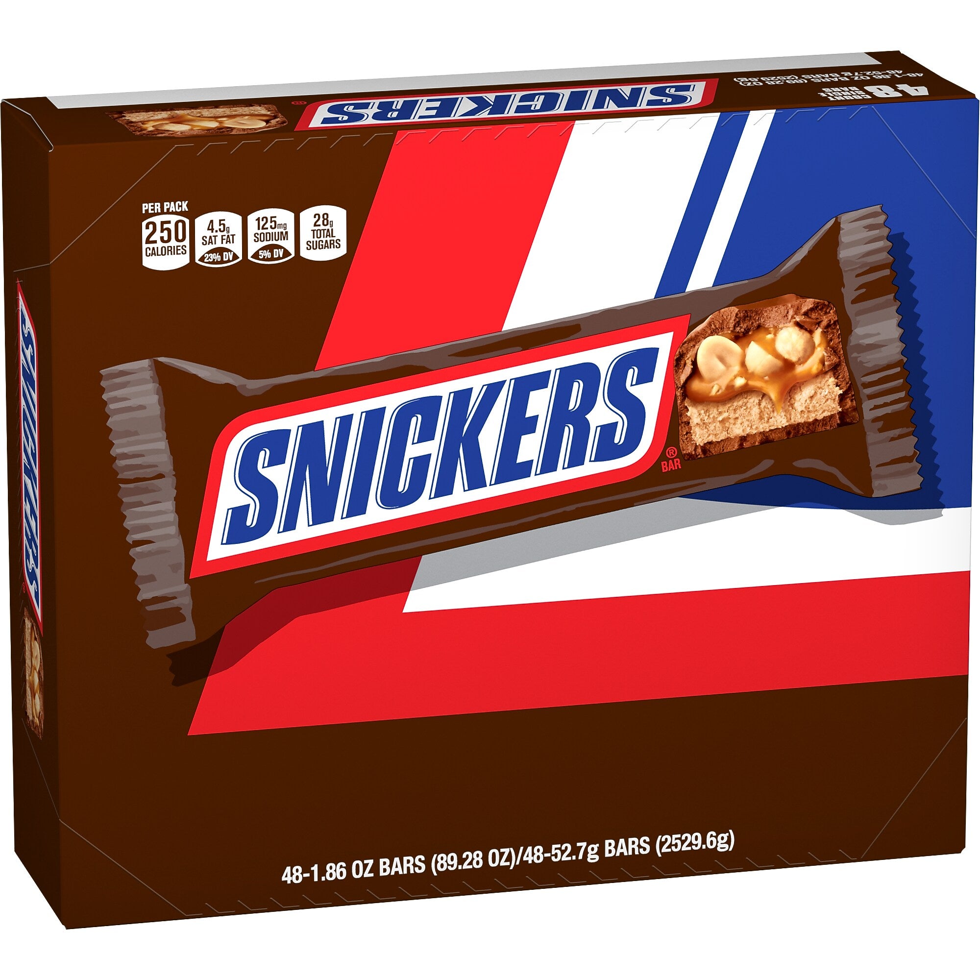 Snickers Milk Chocolate Candy Bars, 1.86 oz., 48/Box (MMM42431)