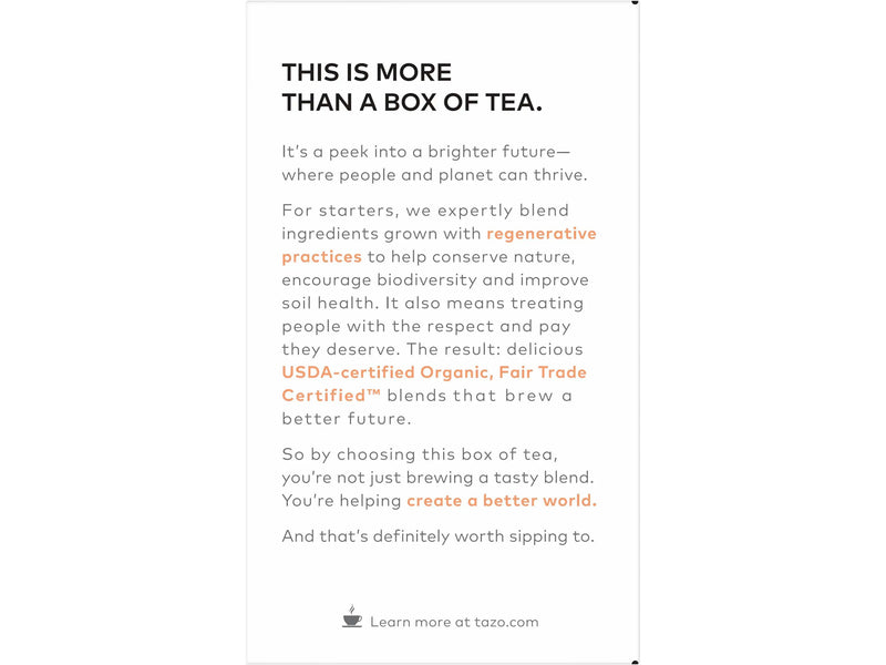 Tazo Refresh Mint Herbal Tea, Tea Bag, 0.67 Oz., 16/Box (10794522003508)