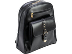 McKlein Madison Leather Laptop Backpack, Medium, Black (99555)