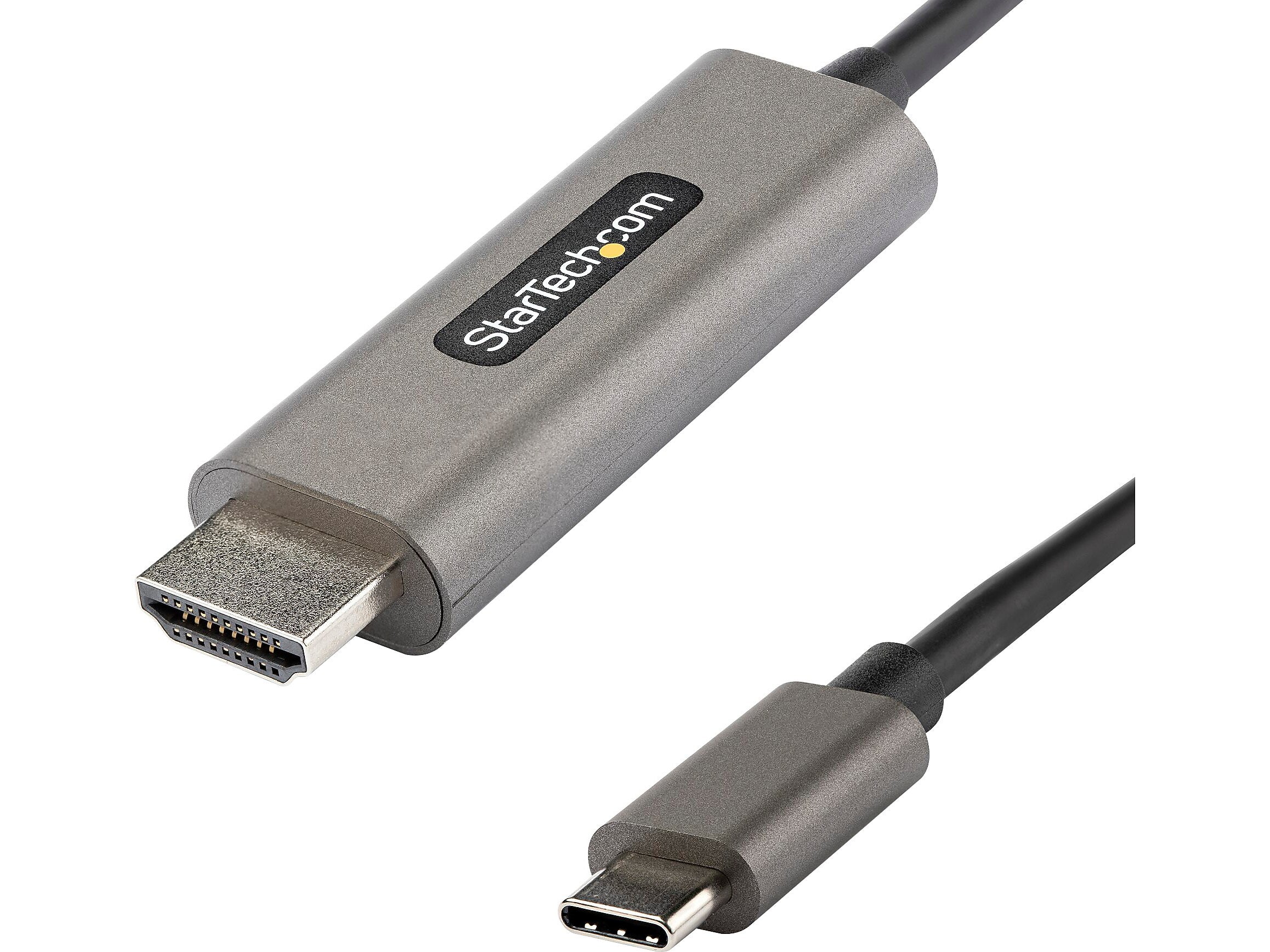 StarTech USB-C to HDMI Video Adapter Cable, 4K 60Hz, Male to Male, Space-Gray, USB Type-C HDMI 2.0b Converter (CDP2HDMM5MH)