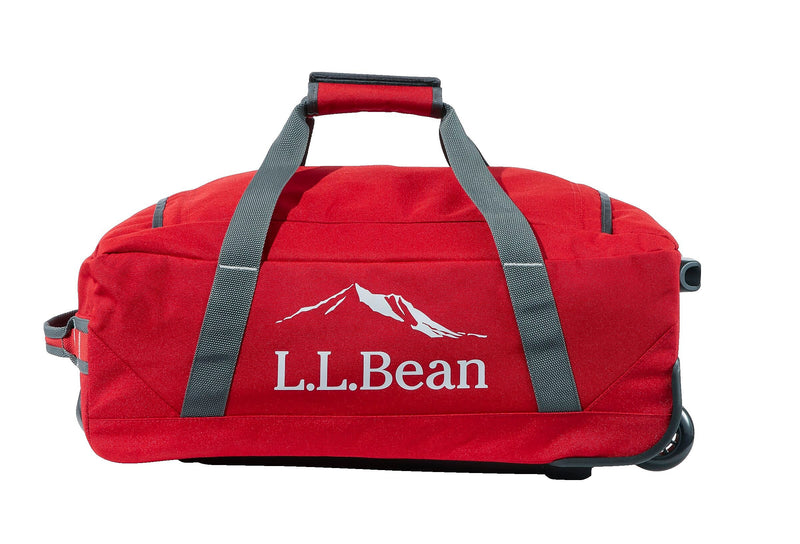 L.L.Bean Adventure 22" Polyester Telescoping Carry-On Travel Duffel with Wheels, Dark Red (1000209696)