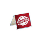 Azar Nameplate Holder, 5.5" x 4.25", Horizontal, Table Top, Clear, Acrylic, 10/Pack (192811)