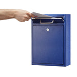AdirOffice Steel Large Wall Mounted Drop Box Interoffice Mailbox, Key Lock, Blue (631-04-BLU-PKG)