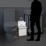 halo Stainless Steel Rectangular Sensor Trash Can with AbsorbX Odor Control System and Fragrance, White, 2.5 Gal. (SC02SW)