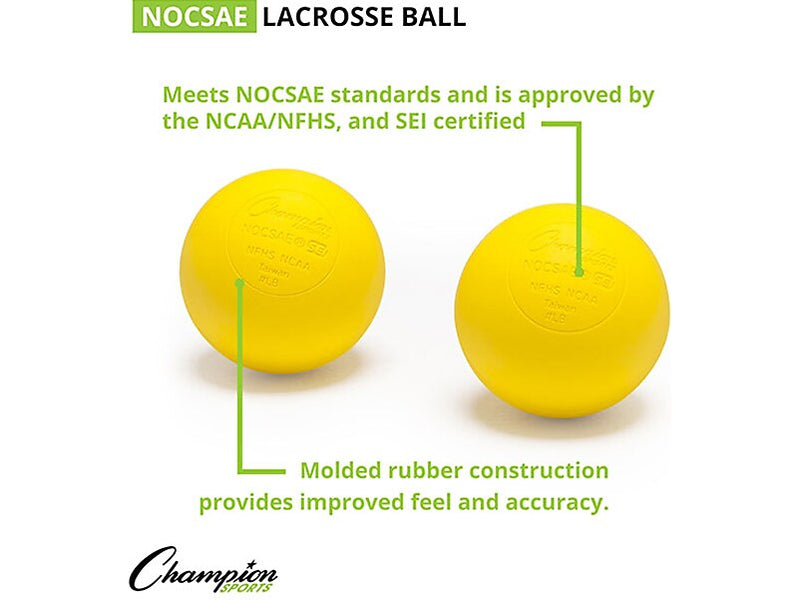 Champion Sports Lacrosse Ball Bucket, Yellow/Black (LBYN36)
