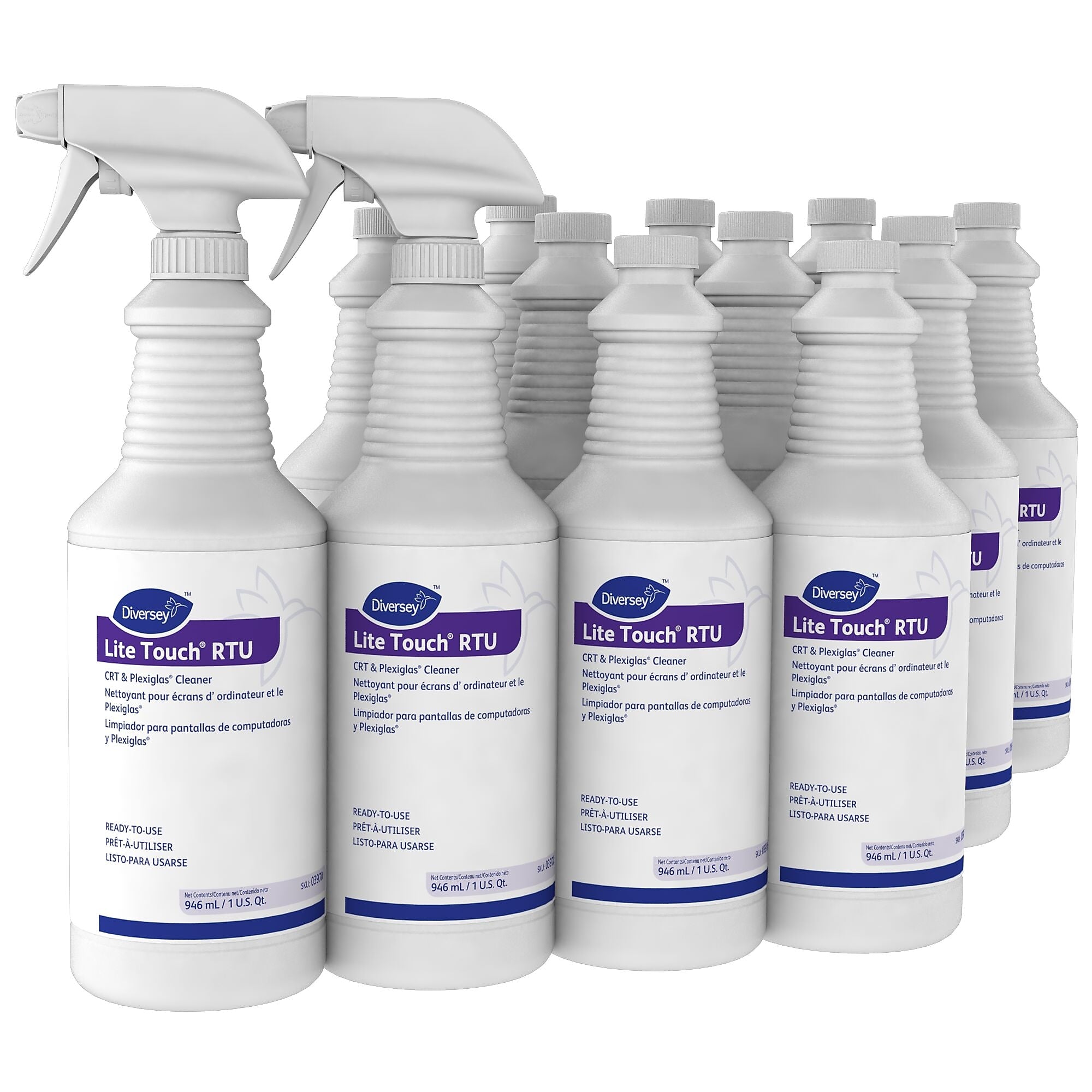 Lite Touch CRT and Plexiglass Surface Cleaner, 32 Oz., 12/Carton (03970.)