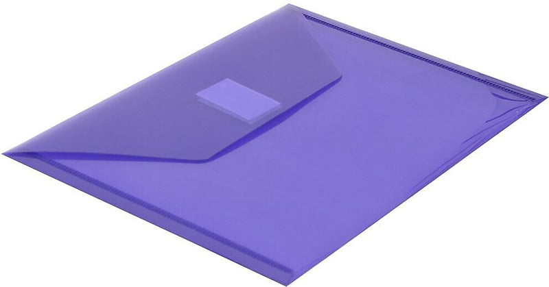 JAM Paper Premium Plastic Document File, Purple, 3/Pack (920V0PUX3)