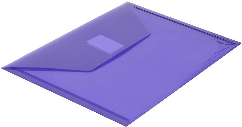 JAM Paper Premium Plastic Document File, Purple, 3/Pack (920V0PUX3)