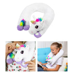 Bouncyband Sensory Vibrating Unicorn Stuffed Animal, White/Purple (BBAVNUN)