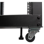 StarTech.com 4-Post Mobile Open Frame 8U Server Rack, Black, (4POSTRACK8U)