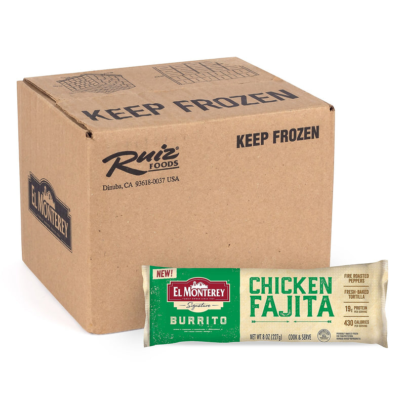El Monterey Chicken Fajita Burrito, 8 oz, 12/Pack (220-02480)