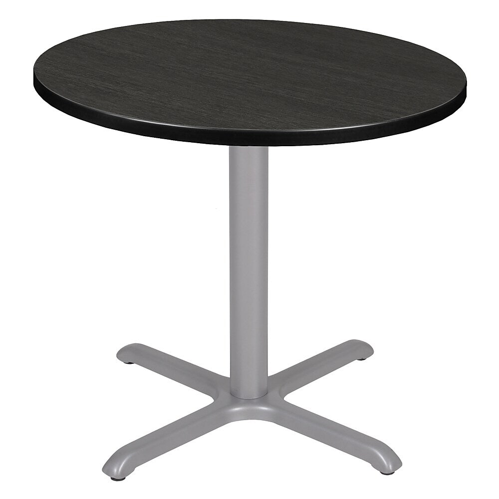 Regency Cain 30" Round Laminate X Base Breakroom Table, Ash Grey (TB30RNDAGGY)