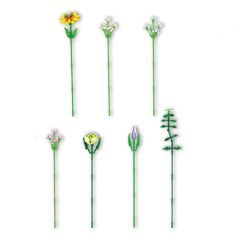 Contixo BK04 Sunflower Bouquet Flordal Collection Building Block Set, 975 Pieces (CNXBK04)