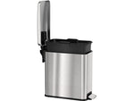 HLS Commercial Stainless Steel Step Trash Can with Hinged Lid, 3-Gallon, Silver (HLSS03RFR)