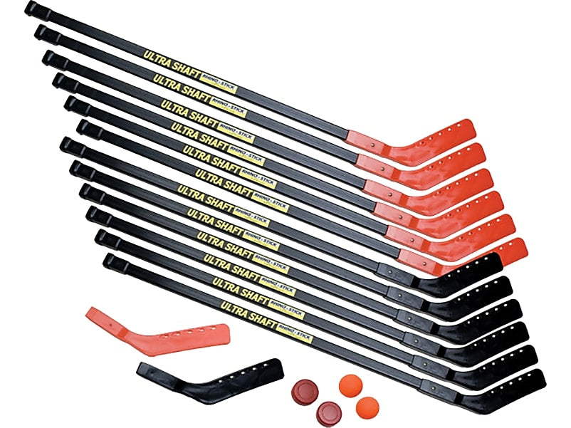 Champion Sports Ultra Shaft Hockey Set, Black/Red (US47SET)