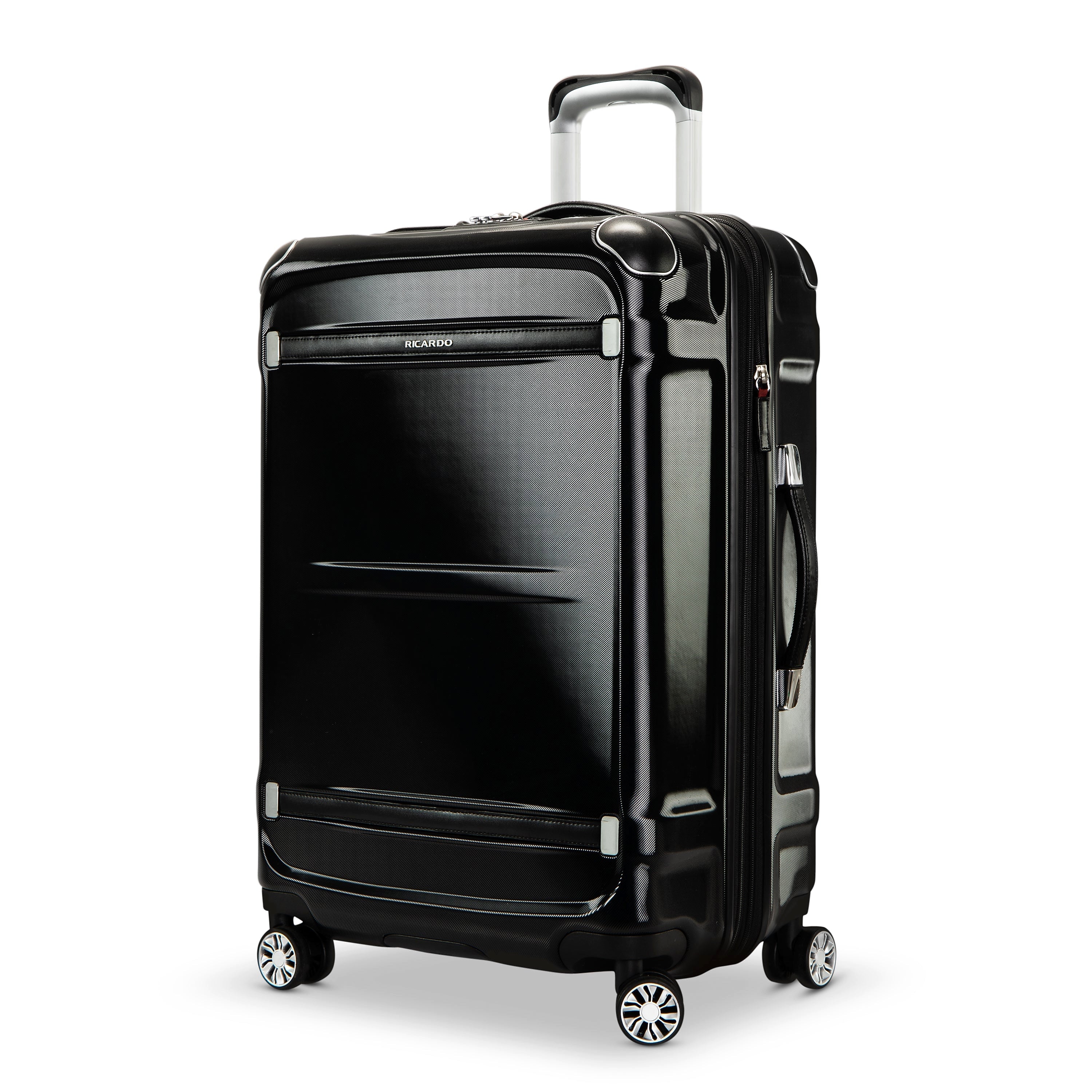 Ricardo Beverly Hills Rodeo Drive 2.0 25" Hardside  Suitcase, 8-Wheeled Spinner, Black (098-25-BLK-4VP)