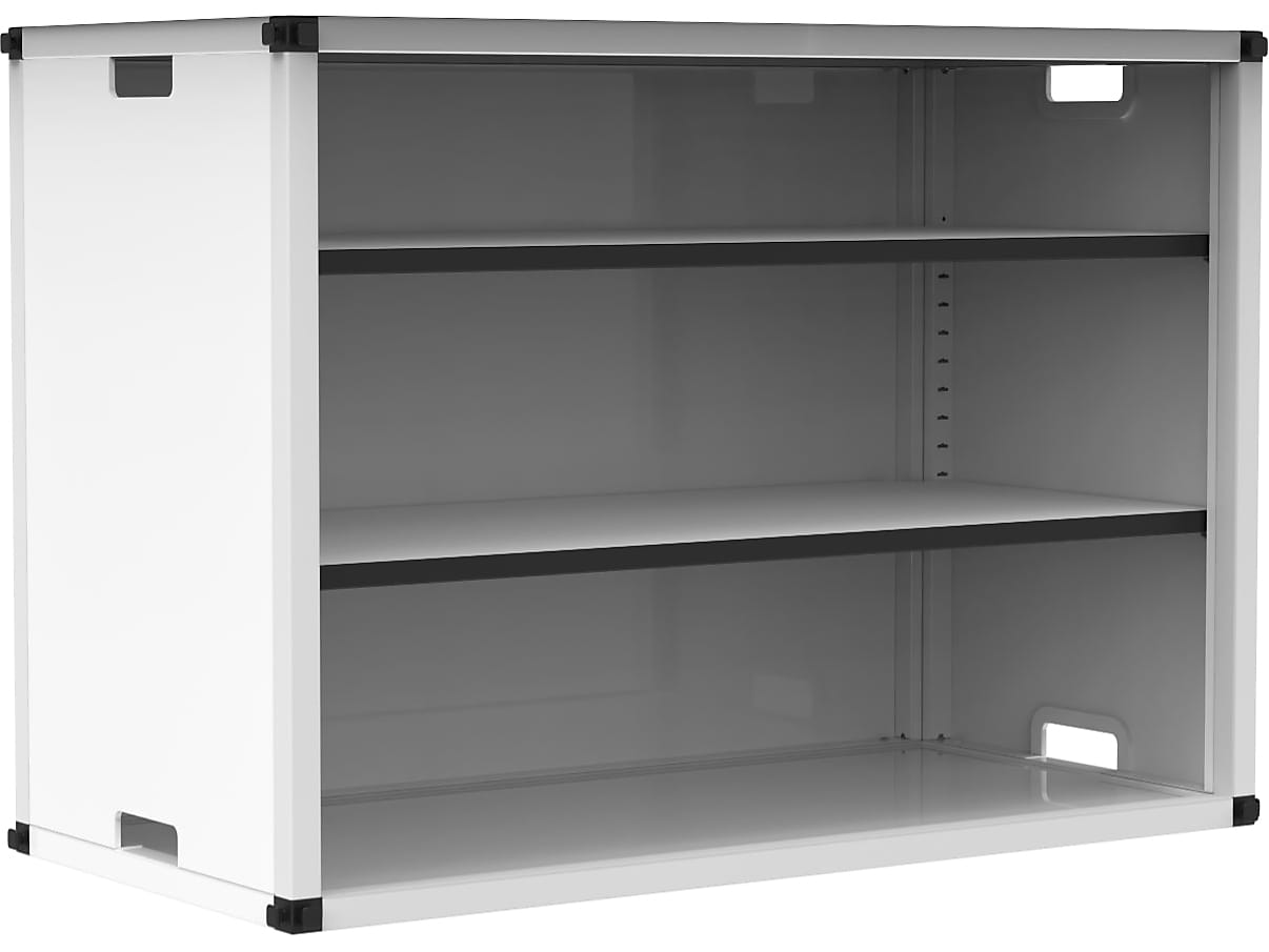 Luxor 3-Section Modular Classroom Bookshelf, 25.5"H x 36.5"W x 17.25"D, White (MBSCB04)
