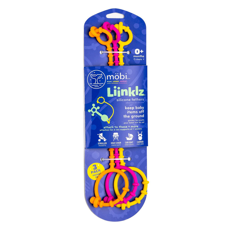 Mobi LIINKLZ Teether, Multicolored, 3/Pack (MGMLKZ1V)