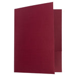 JAM Paper Linen 2 Pocket Cardstock Presentation Folder, Burgundy Linen, 100/Box (35113B)