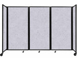 Versare The Room Divider 360 Freestanding Folding Portable Partition, 72"H x 102"W, Marble Gray SoundSorb Fabric (1932001)