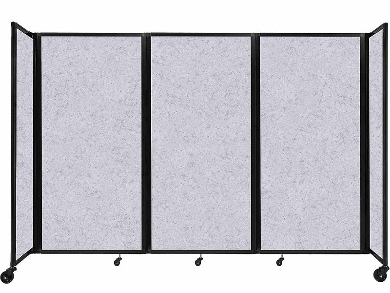 Versare The Room Divider 360 Freestanding Folding Portable Partition, 72"H x 102"W, Marble Gray SoundSorb Fabric (1932001)