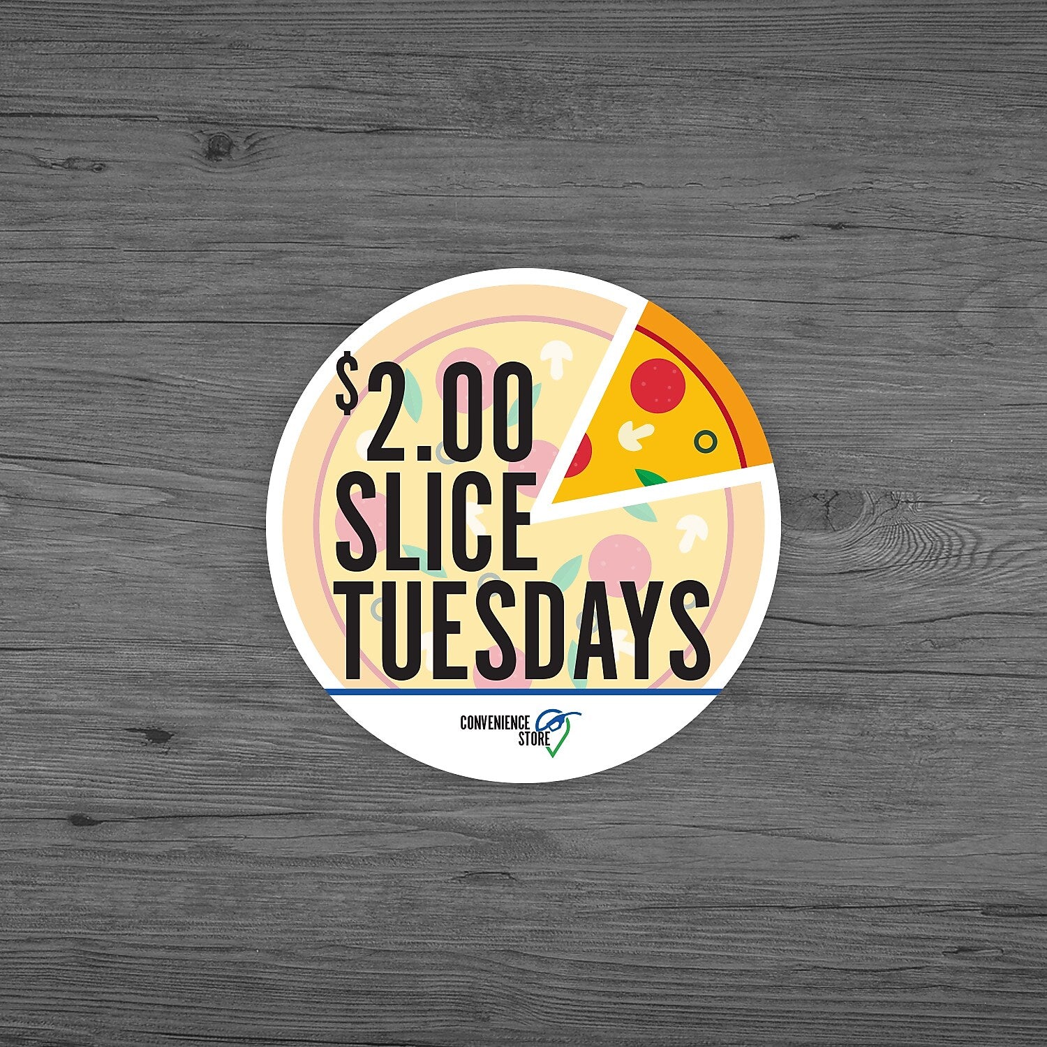 Full Color Advertising Label, Circle, 1", white gloss, Qty 3000