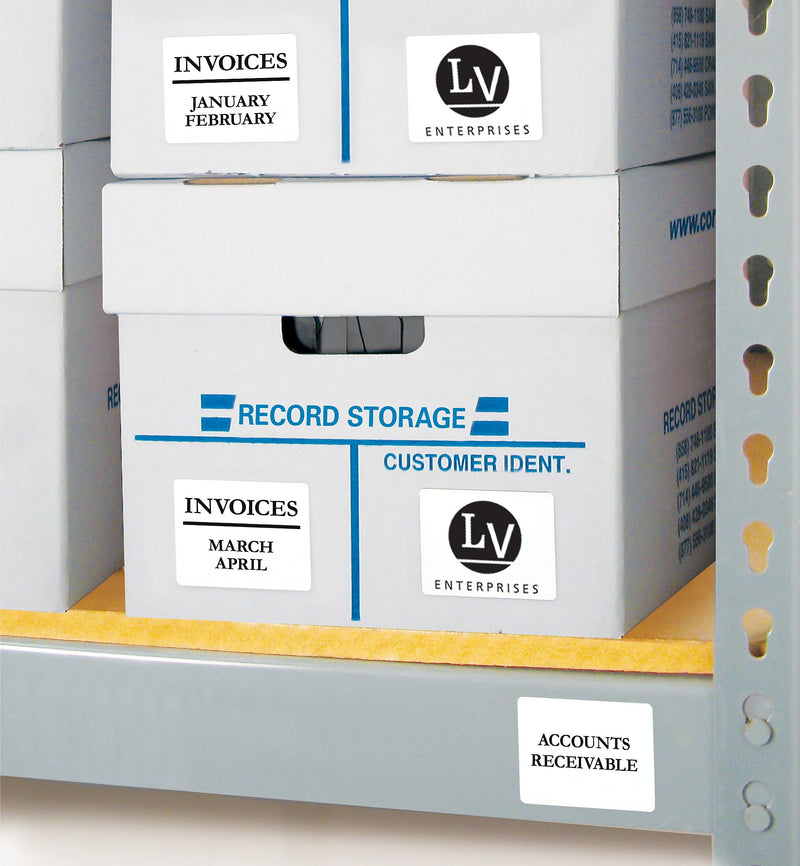 Avery Sure Feed Laser/Inkjet ID Labels, 2" x 2-5/8", White, 225 Labels/Pack (6572)